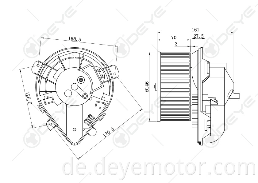 6441.E0 9464242580 Heizungsgebläsemotorvent